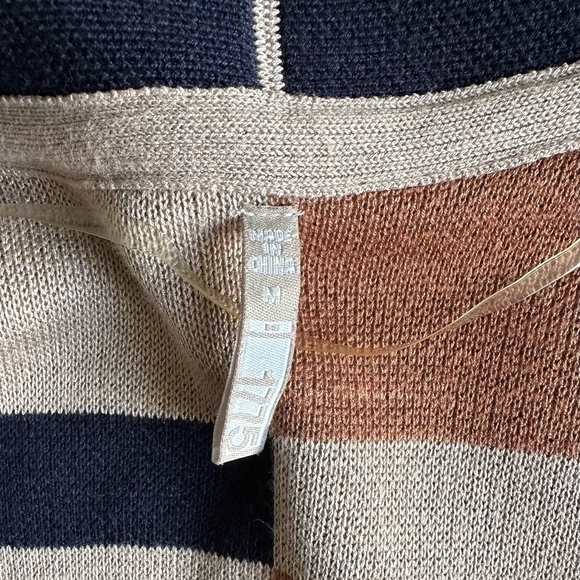 Women’s Cardigan 1775 Long Vest Plaid Open Front Cardigan Knit Sleeveless Jacket - Picture 8 of 9